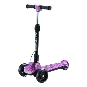 Детский электросамокат wolong Q1 plus фиолетовый космос
